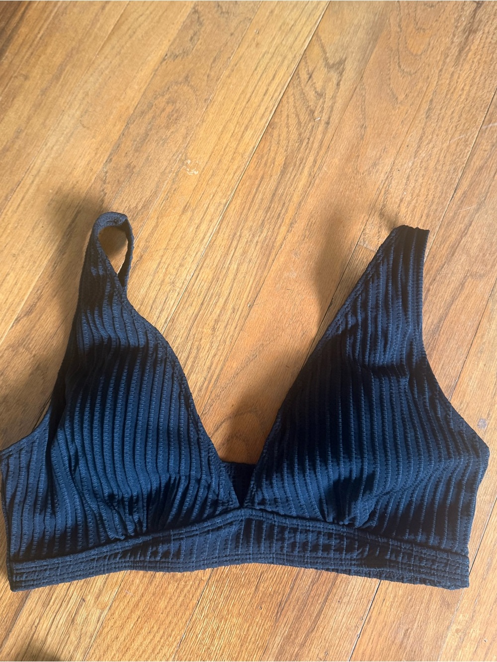 Black Ribbed Bikini Set - Picture 3 of 6